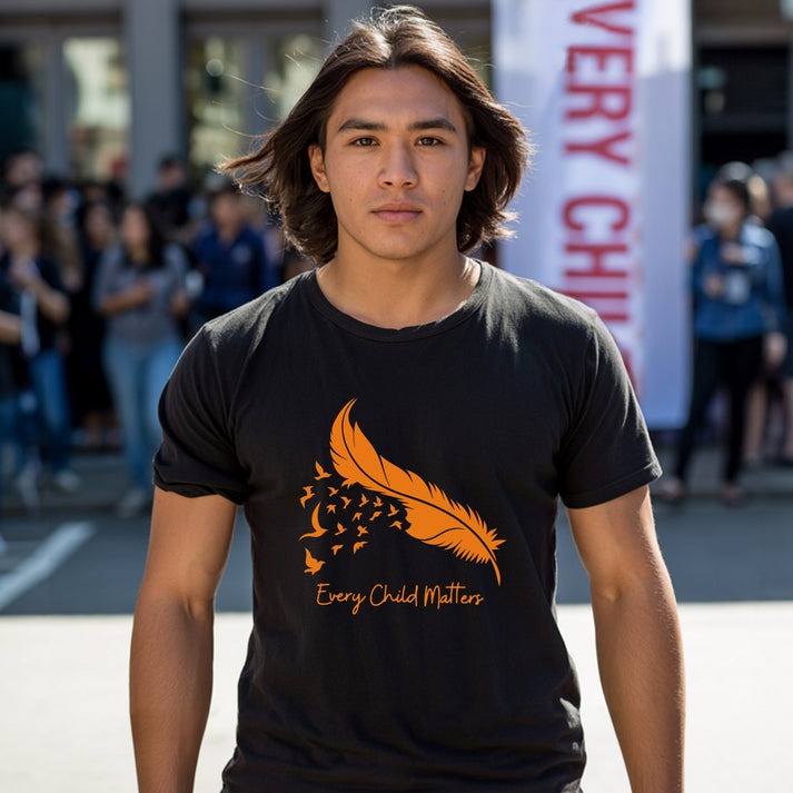 Every Child Matters Feather Flying Birds Design For Orange Shirt Day T-Shirt/Hoodie/Sweatshirt