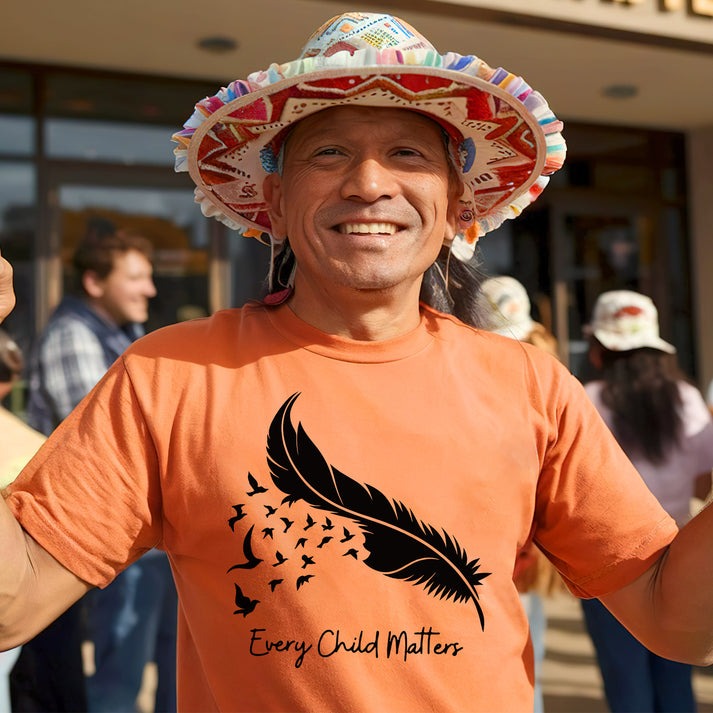 Every Child Matters Feather Flying Birds Design For Orange Shirt Day T-Shirt/Hoodie/Sweatshirt