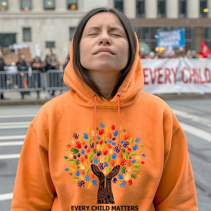 Every Child Matters Handprint Tree For Orange Shirt Day Unisex T-Shirt/Hoodie/Sweatshirt