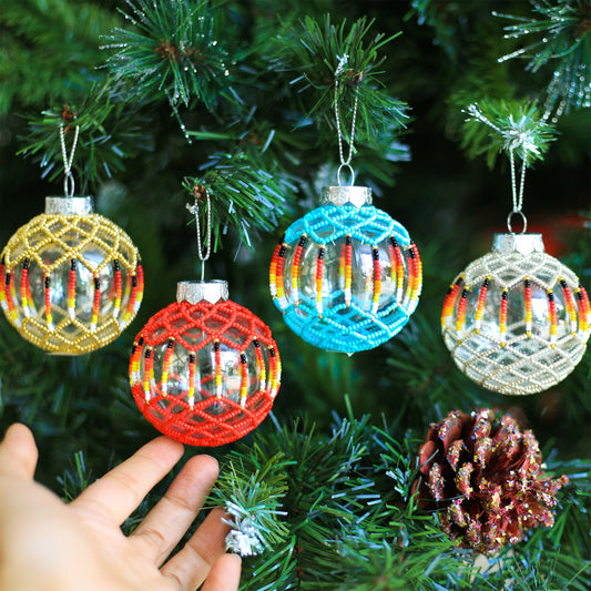 SALE 50% OFF -  Combo Beaded Handmade Ornament Holiday Decor Gifts ( 4 color)