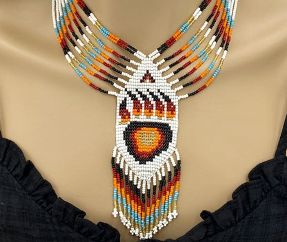Paw Statement Necklace Earrings Set