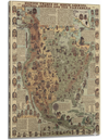 Native Tribes of North American central America and the Caribbean Maps – Poster & Canvas Print