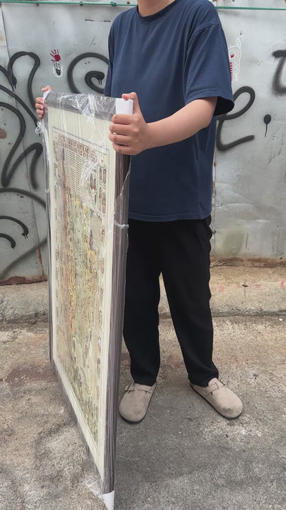 Native Tribes of North American central America and the Caribbean Maps – Poster & Canvas Print