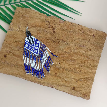 Indigenous Women Pattern Beaded Handmade Earrings For Women