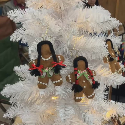 Handmade Native Ornament Set – Buffalo, Horse, Teepee & Feather