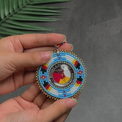 MMIW Handmade Beaded Wire Necklace Pendant For Women With Native American Style