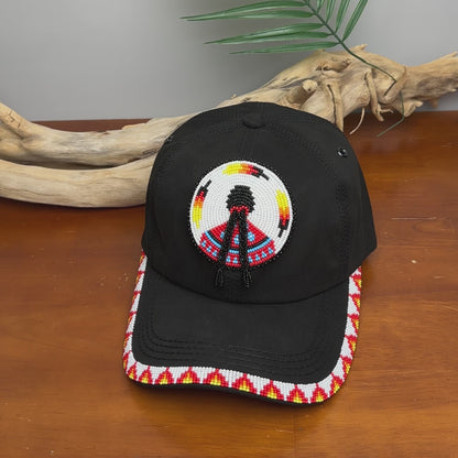 MMIW Indigenous Women Cotton Unisex Baseball Cap With Beaded Patch Brim Native American Style