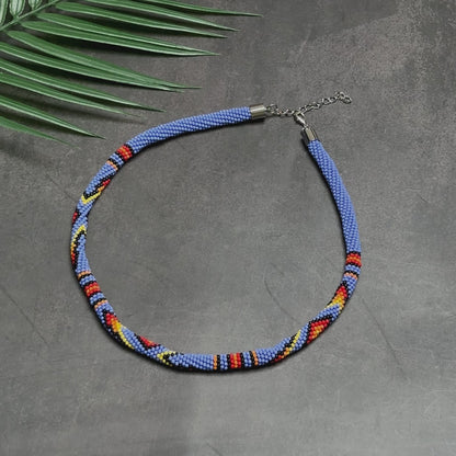 Inspired Beaded Handmade Necklace Unisex With Native American Style