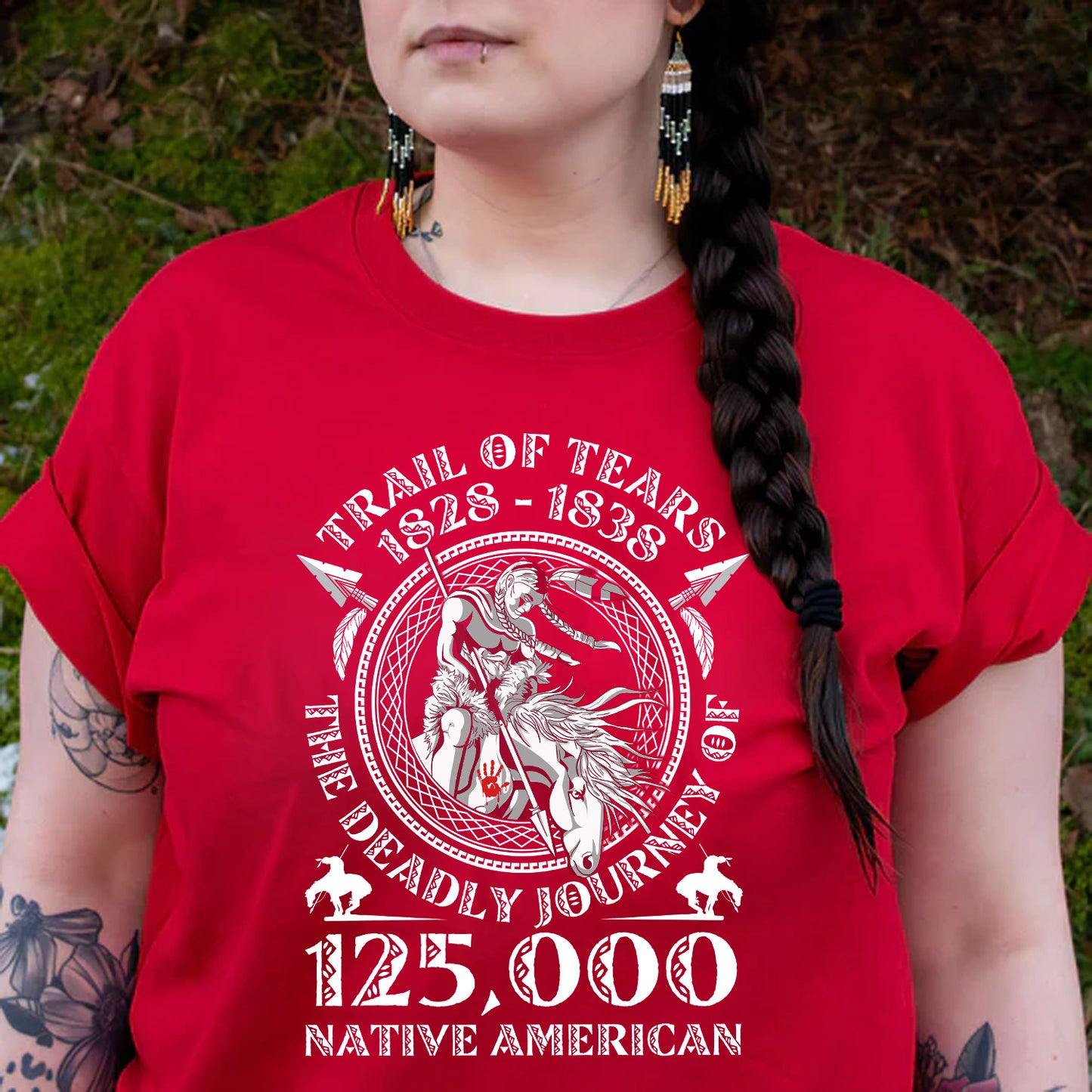 Trail Of Tears - 125000 Native American Man Ride Horse Unisex - T-Shirt/Hoodie/Sweatshirt